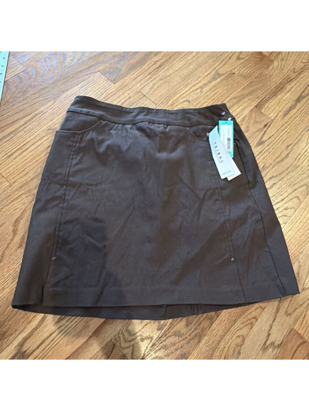 TRIBAL WOMENS BROWN SKORT NEW 6 PETITE STITCH FIX